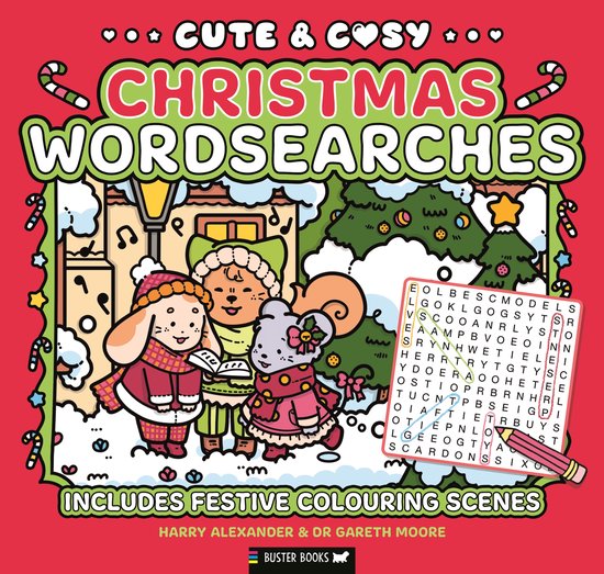 Cute & Cosy- Cute & Cosy Christmas Wordsearches - cover