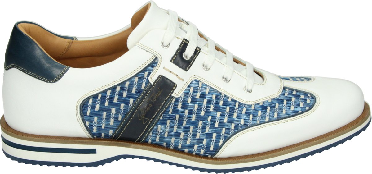Galizio Torresi - 310530 - Vrije tijdsschoenenHeren veterschoenHeren sneakersCasual - Kleur: Wit/beige - Maat: 42
