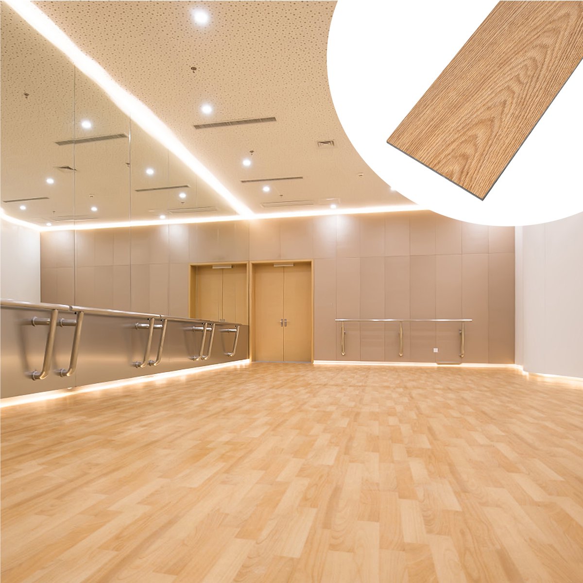 Froadp 7,5 m² PVC-vloerbedekking in natuurlijke houtkleur tegels Vinylvloer kliksysteem Vinyl vloerbedekking met houteffect voor vloerverwarming 54 tegels
