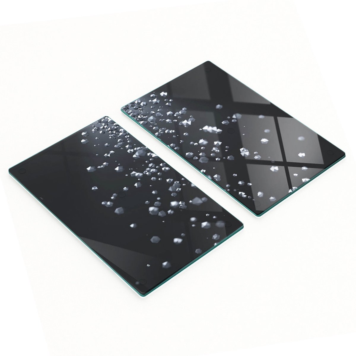 Multifunctionele decoratieve keukenplanken van gehard glas, 3D-formaat, 2x30x52 cm