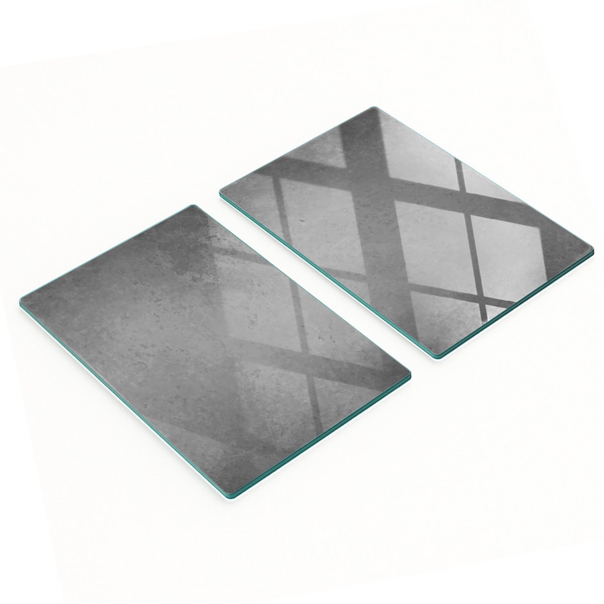 Multifunctionele decoratieve keukenplanken van gehard glas en beton, 2x40x52 cm