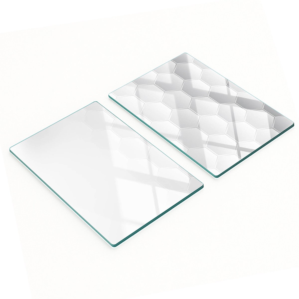 Multifunctionele decoratieve glazen keukenplanken, zeshoeken, 2x40x52 cm