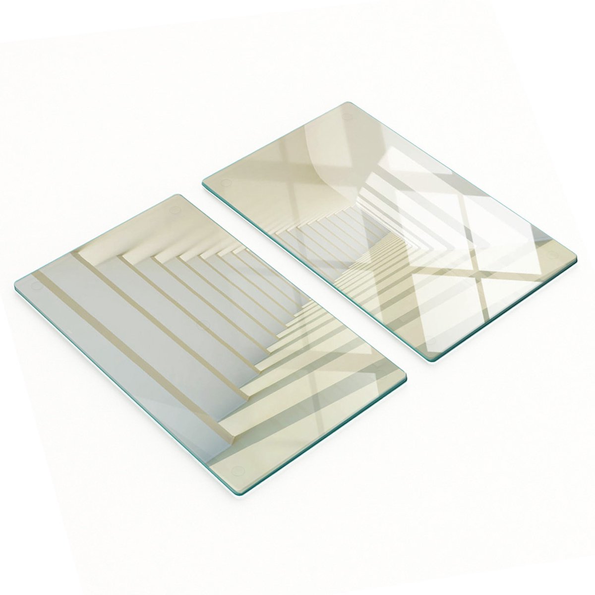 Decoratieve glazen serveerplanken voor snacks in de gang, 2x30x52 cm