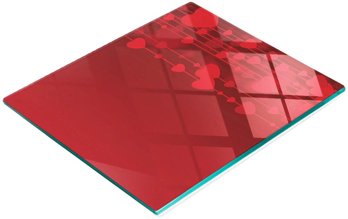 Gehard multifunctioneel decoratief bord van glas voor Valentijnsdag, 60x52 cm