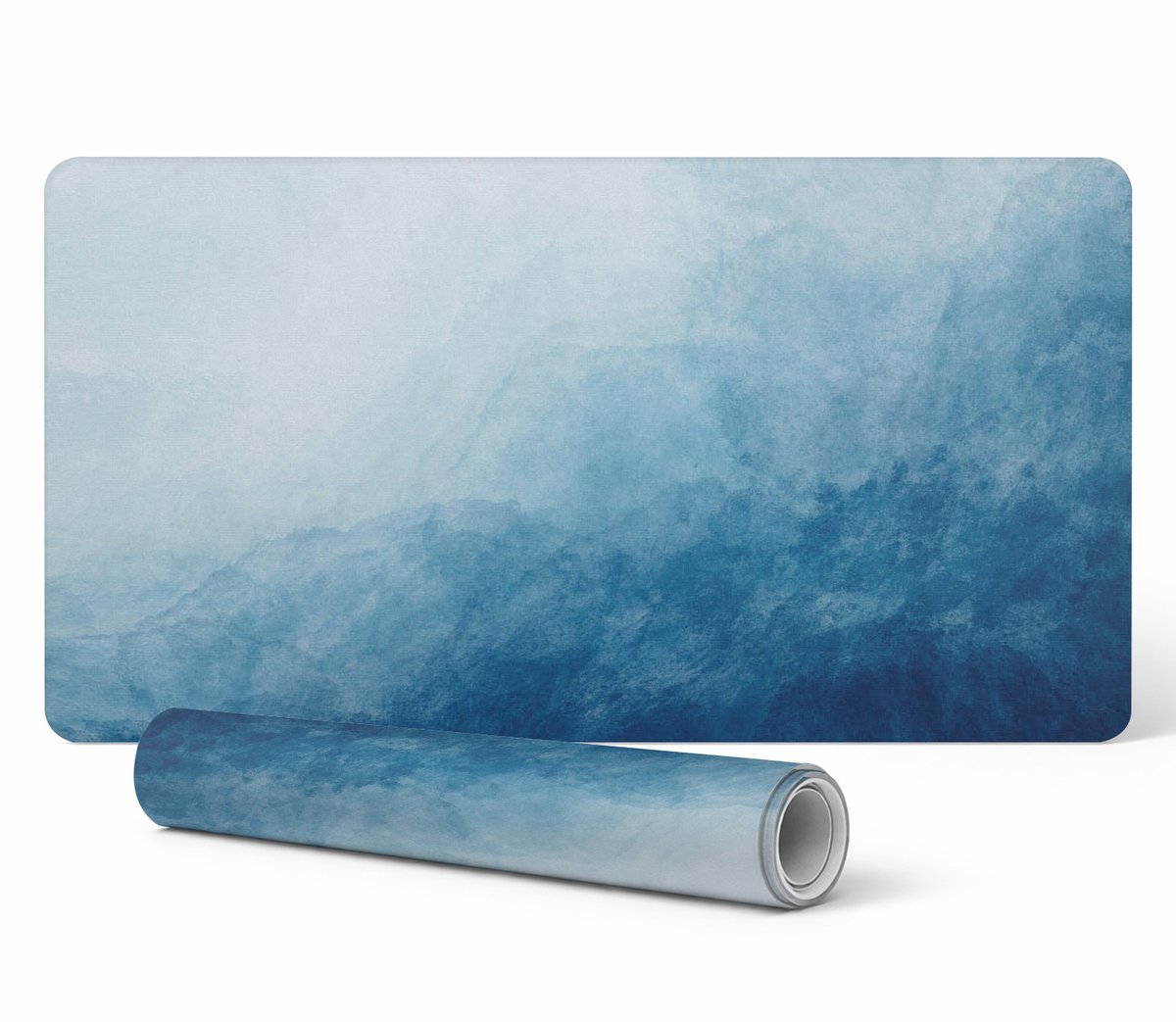 Moderne beschermende toetsenbordmat met aquatisch abstractiemotief, 120x60 cm