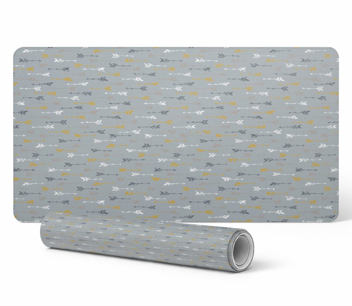 Antislip muis- en toetsenbordmat met pijlen in rijen, 120x60 cm