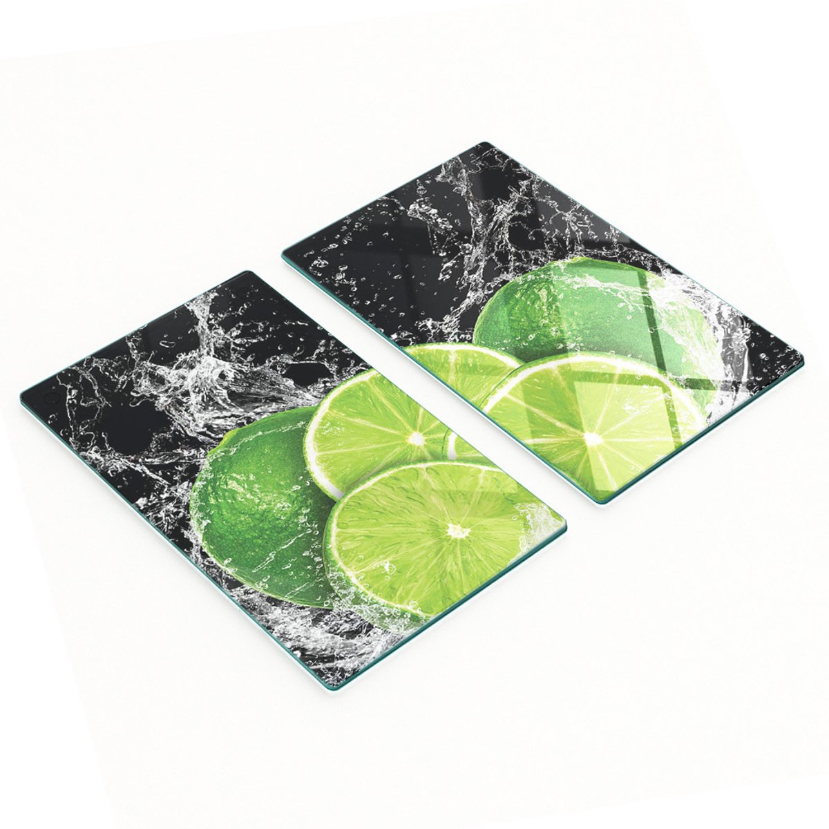 Decoratieve glazen snij- en serveerplanken voor kalkwater, 2x30x52 cm