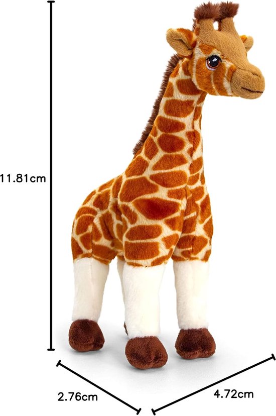 Pluche Giraffe - Knuffel Dier - Spelen Knuffelen - Gerecyclede Materialen - 30 cm - Bruin — afbeelding 2