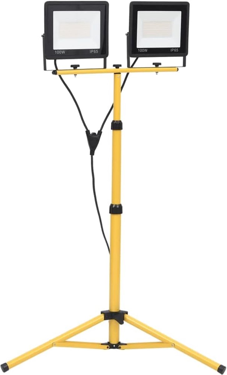 LED Spotlight - Werklamp Statief - Werkplaats Verlichting - Hoge Lichtstroom - 14000 Lumen - Koudwit