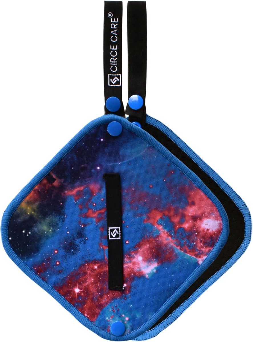 Urineren Doek - Herbruikbaar Urine Doek - Buiten Plassen - Zilver Geïnfuseerd - Small - Blauw Galaxy