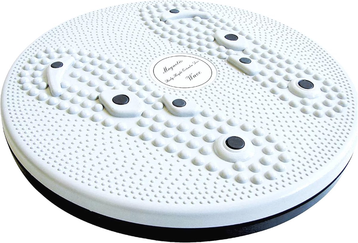 Buikspierplank - Twistboard Core Trainer - Buikspieren Trainen - Met 8 Magneten - 30x30cm - Grijs