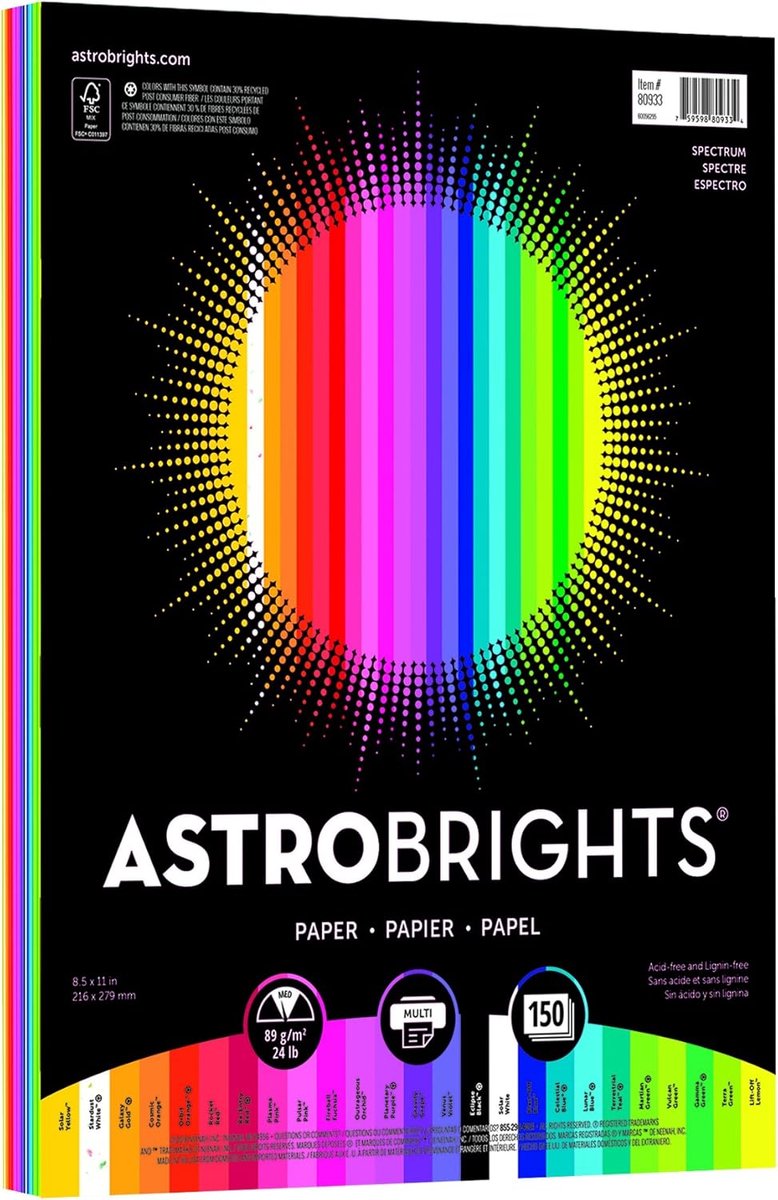 Gekleurd Papier - Assortiment Vellen - Projecten Maken - 25 Kleuren Mix - A4 Formaat - Spectrum
