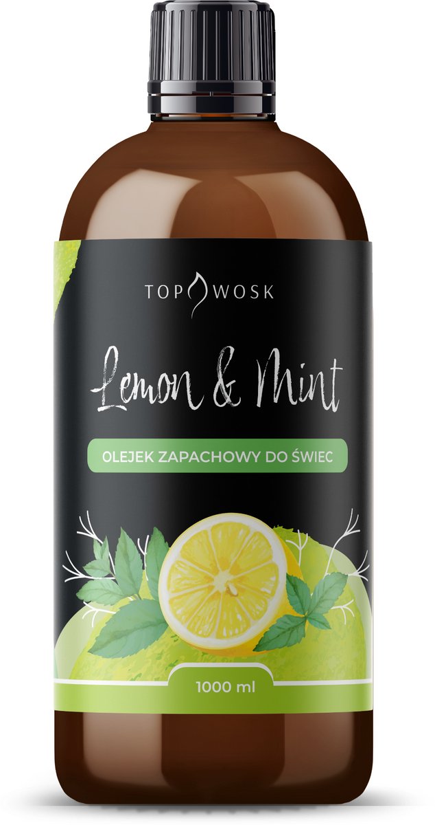 Lemon and Mint - Geurolië - 1000ml - Frisse Citroen - Muntgeur