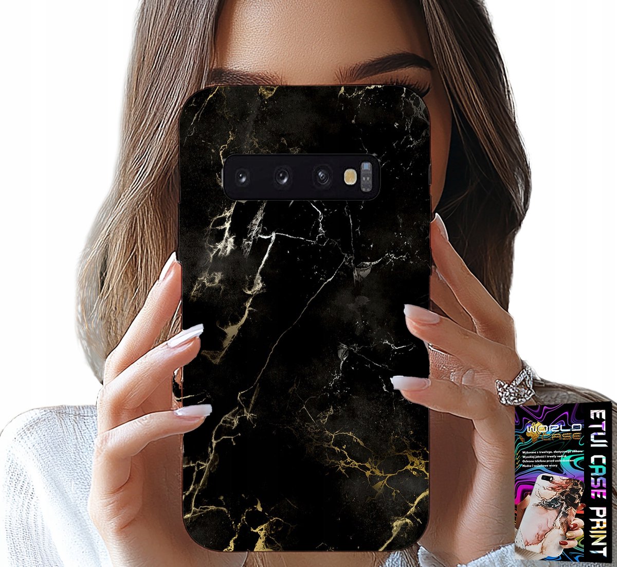 HOESJE VOOR SAMSUNG GALAXY S10 - ELEGANT STEENPATROON