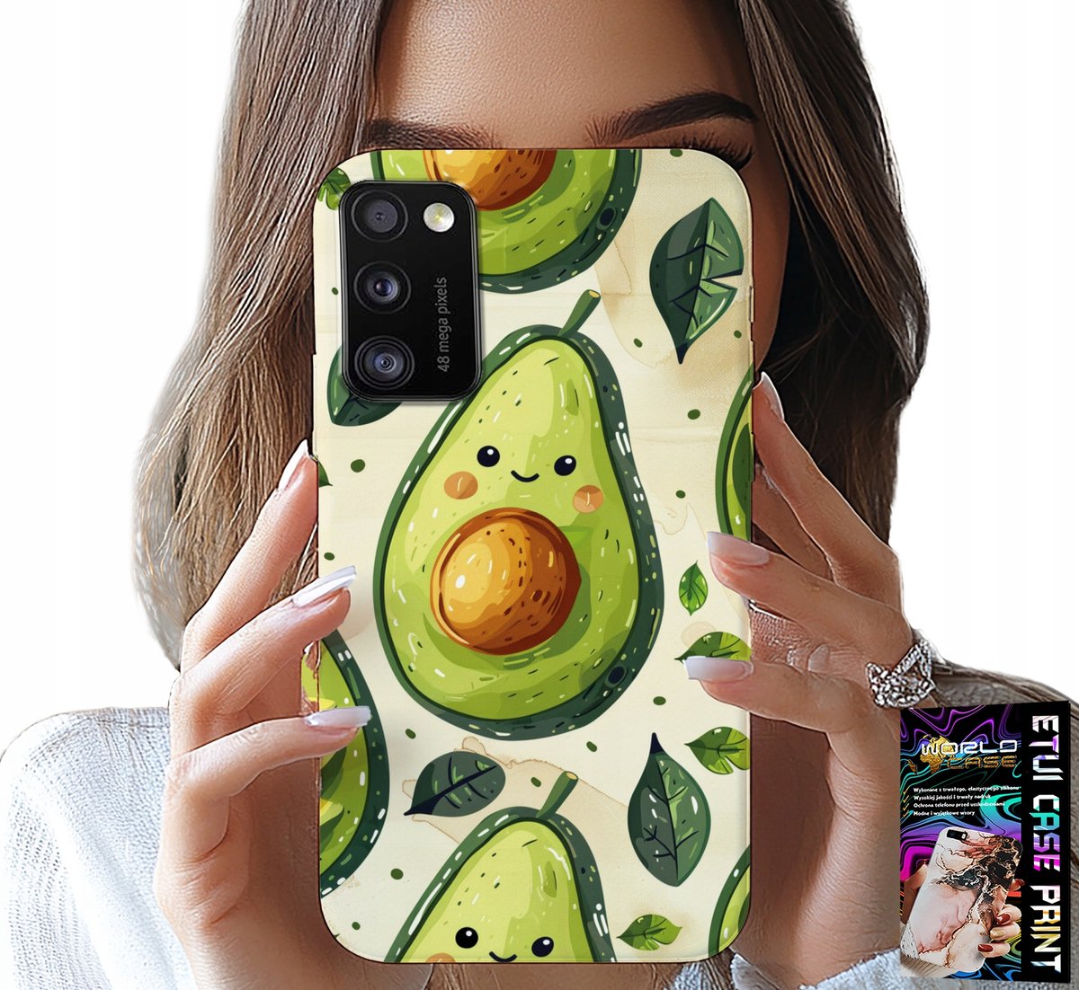 HOESJE VOOR SAMSUNG GALAXY A41 - LEUKE HOES MET EEN LACHENDE AVOCADO