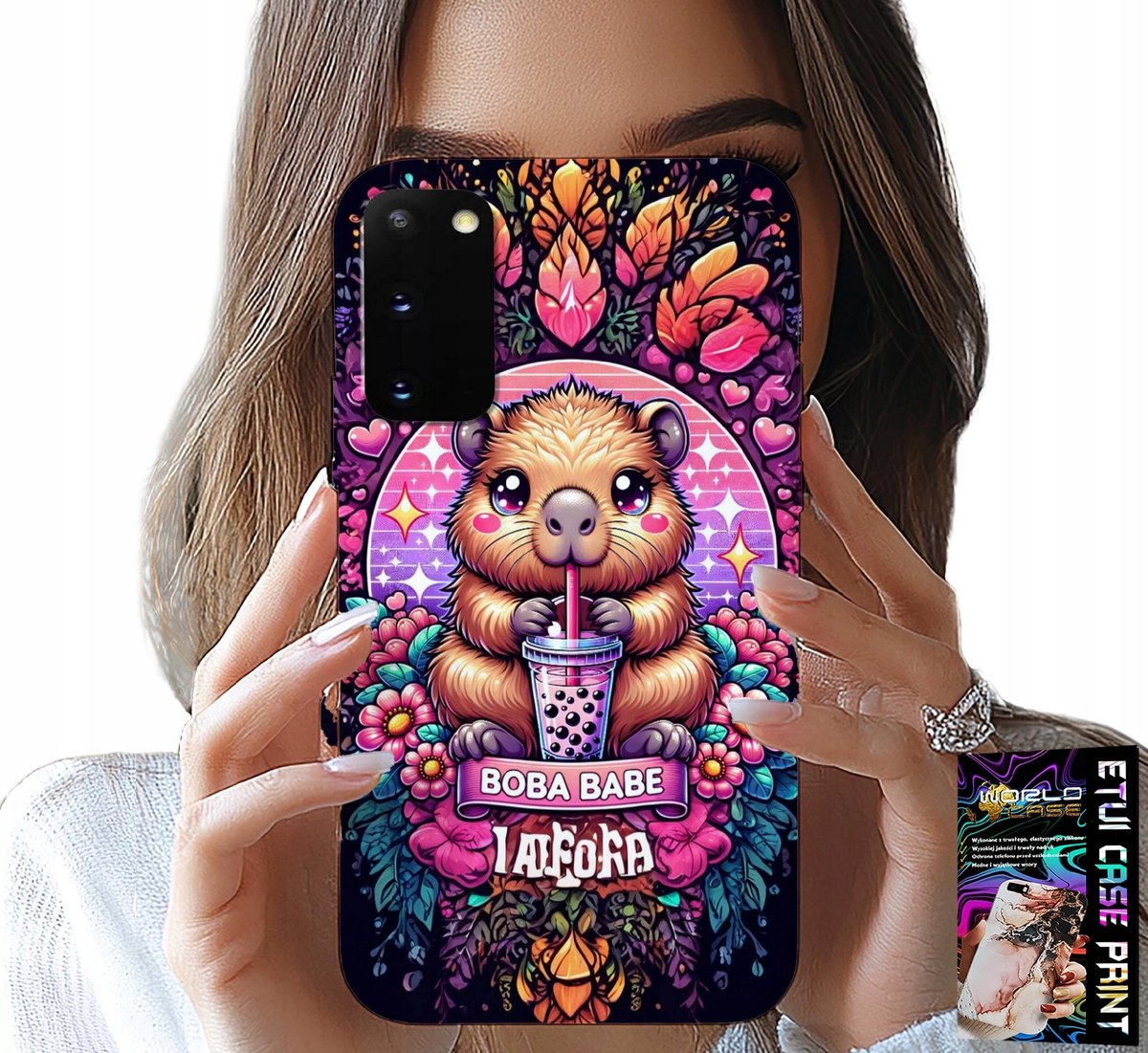 HOESJE VOOR SAMSUNG GALAXY S20 - SCHATTIGE CAPYBARA MET SHEIK, SUPER PATRONEN