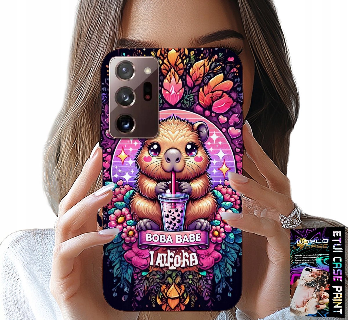 HOESJE VOOR SAMSUNG NOTE 20 ULTRA - SCHATTIGE CAPYBARA MET SHEIK, SUPER PATRONEN