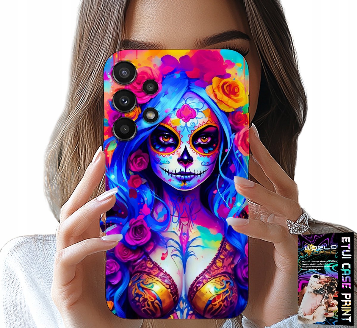HOESJE VOOR SAMSUNG GALAXY A32 4G - MEXICAANS, KLEURRIJKE KONINGIN DES DOODS