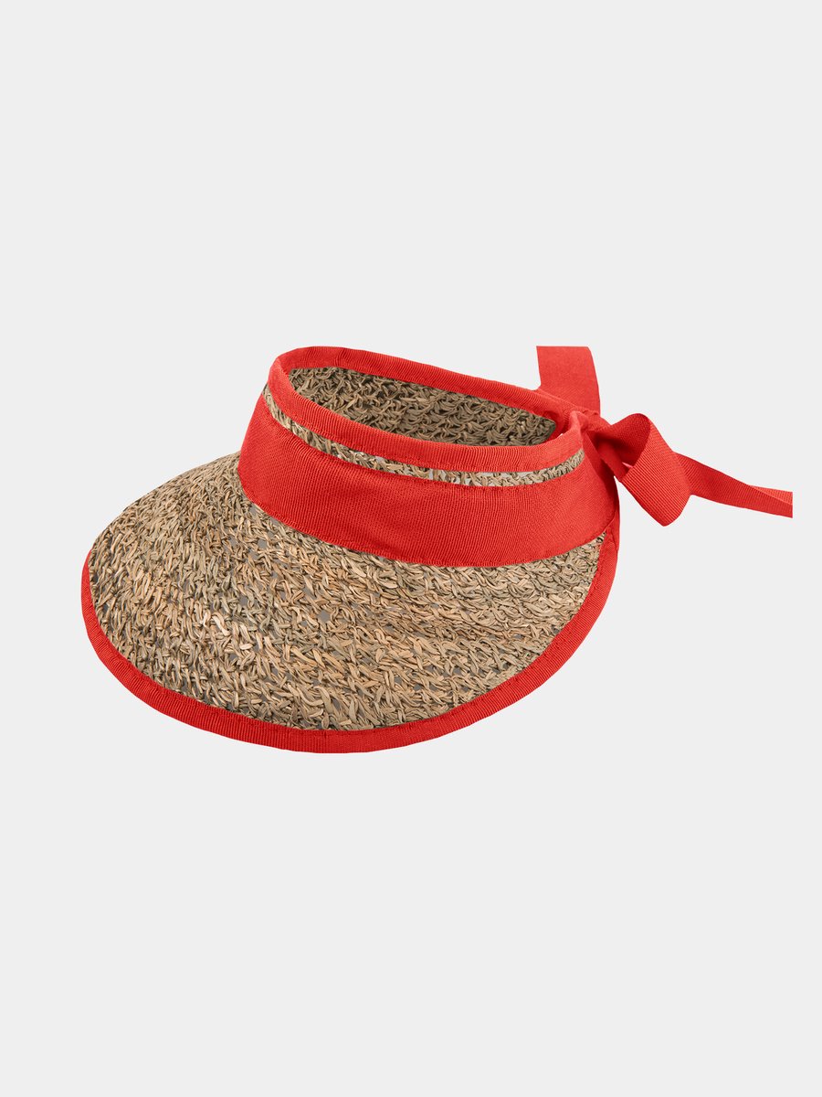 Eliza - Zeegras zonneklep - Rood