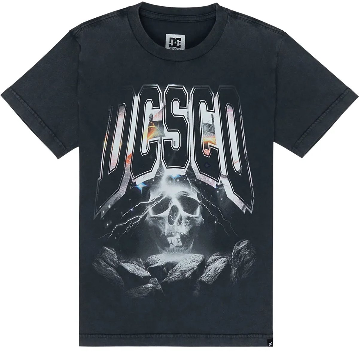 Dc Shoes Skull Storm T-shirt Met Korte Mouwen 16 Years Jongen Zwart