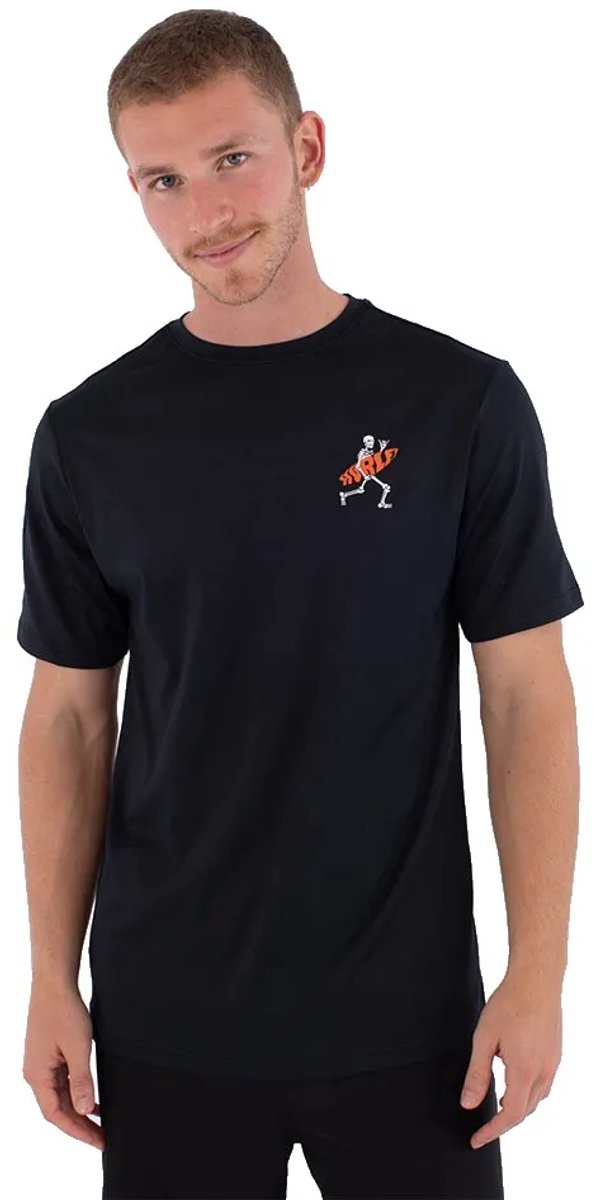 Hurley Regular Flamengue Korte Mouw Rash Guard Man Zwart