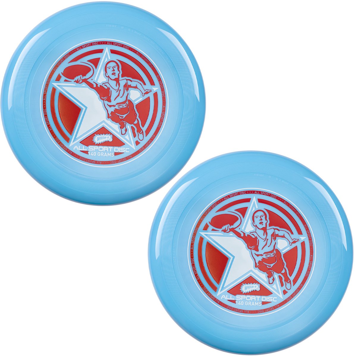 FRISBEE All Sport Werpschijf - 25,02 cm - 140g Duurzaam - 2 stuks