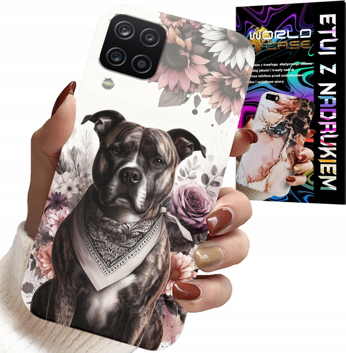HOESJE VOOR SAMSUNG GALAXY A22 5G - ACHTERKANT MET PITBULL-MOTIEF
