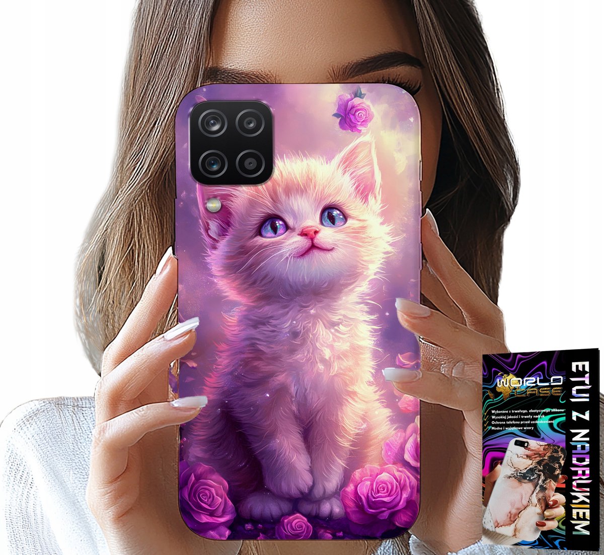 HOESJE VOOR SAMSUNG GALAXY A22 5G - SCHATTIG KATJE, KAT, DIERENPATROON