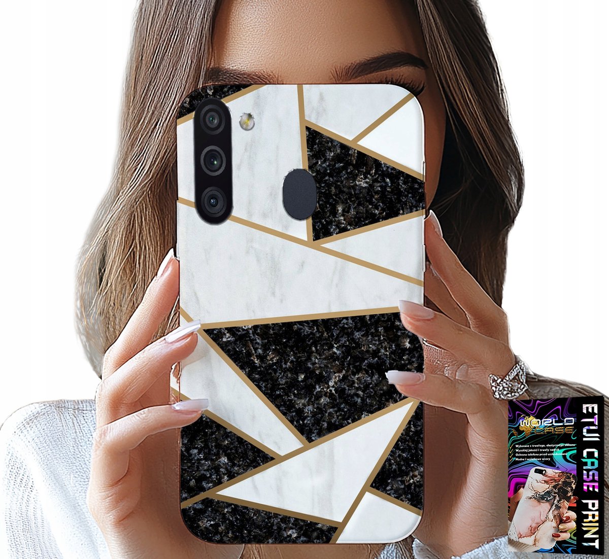 HOESJE VOOR SAMSUNG GALAXY A21 - ELEGANT EN MODIEUS ONTWERP HOESJE + GLAS