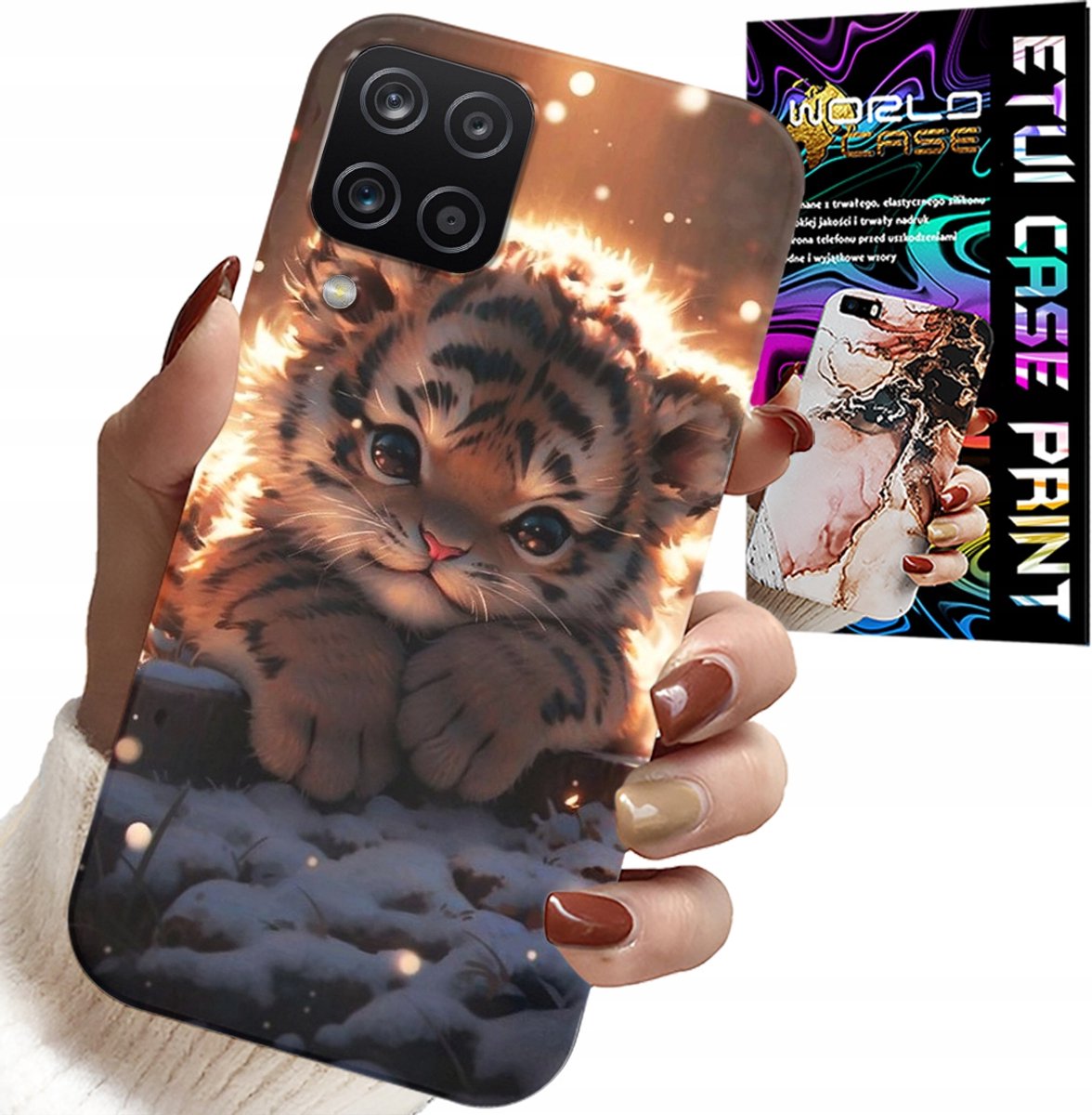 HOESJE VOOR SAMSUNG A12 / M12 - MET EEN LEUKE TIJGERPRINT