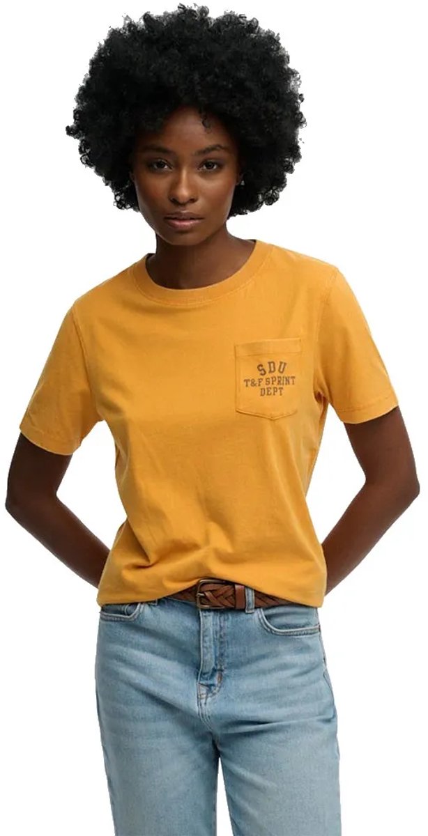 Superdry Vintage Prep T-shirt Dames T-shirts Goud