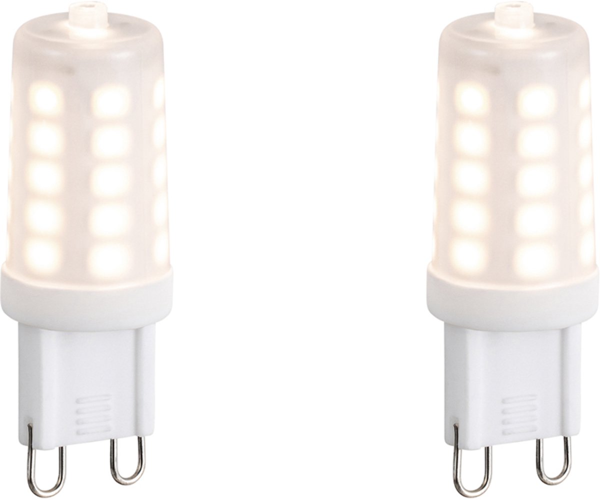 LUEDD Set van 2 G9 3-staps dimbare LED lampen opaal 3W 250 lm 2700K