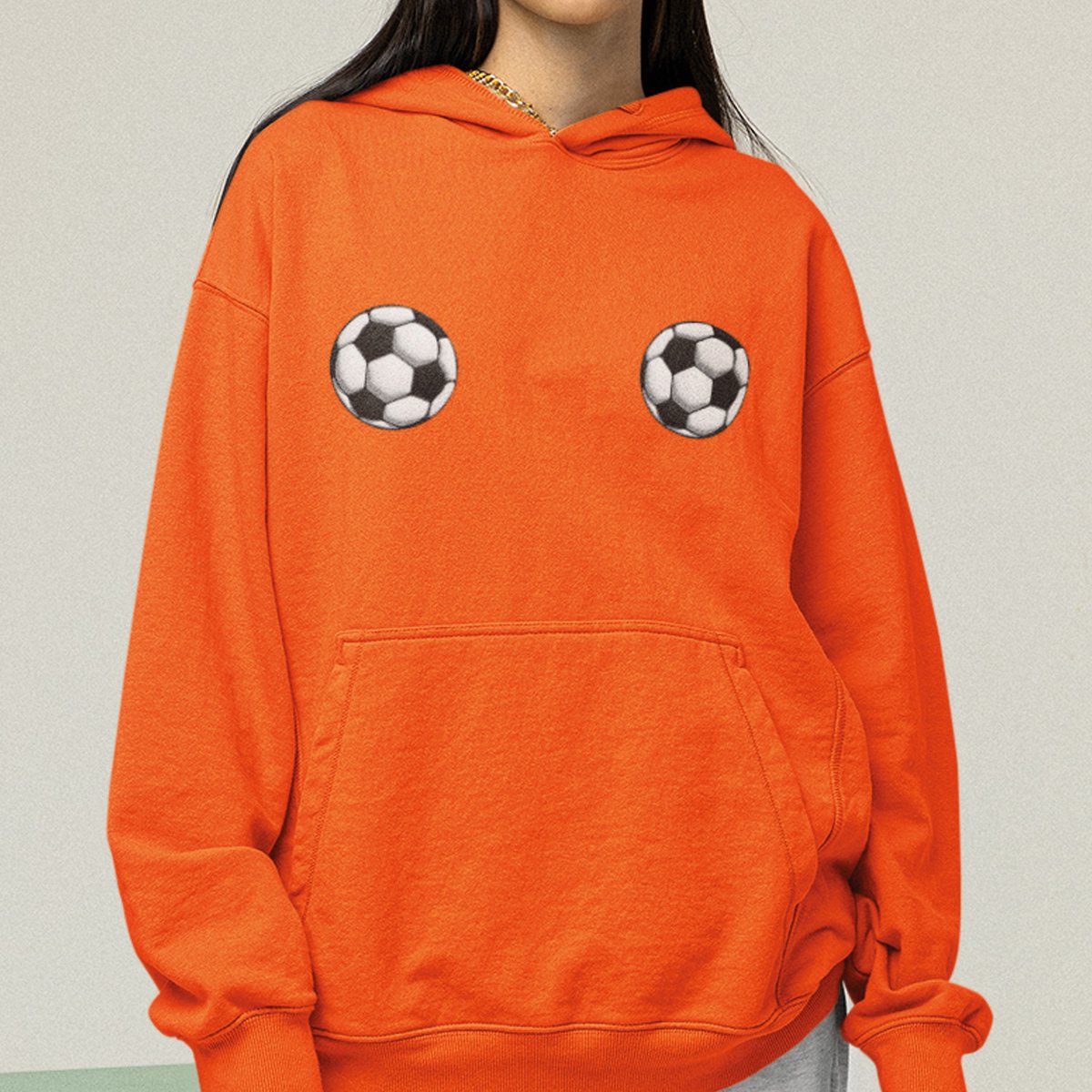 Oranje EK WK Koningsdag Hoodie Voetbal Vibes 3XL