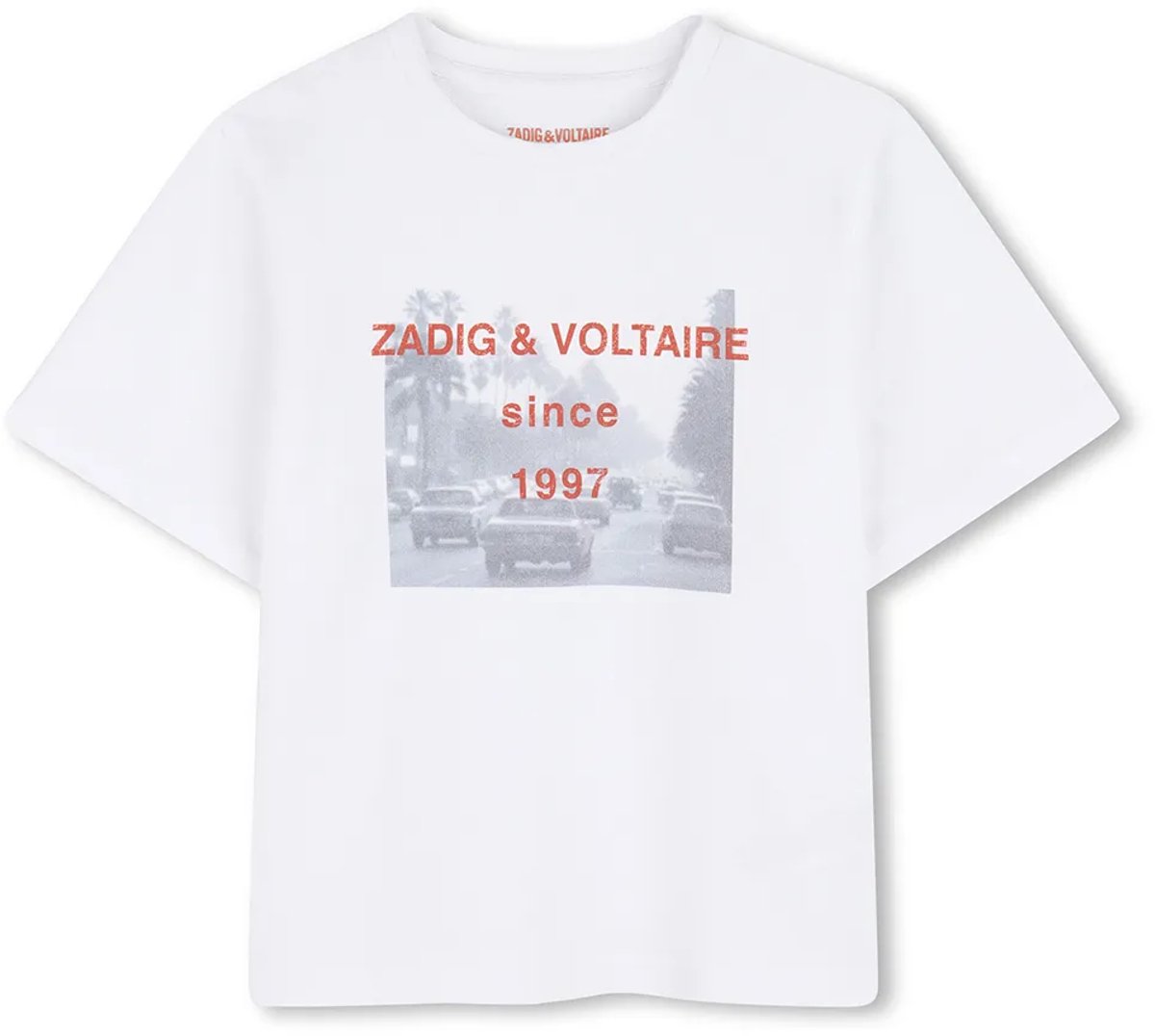 Zadig & Voltaire X60582 T-shirt Met Korte Mouwen Wit 8 Years Jongen