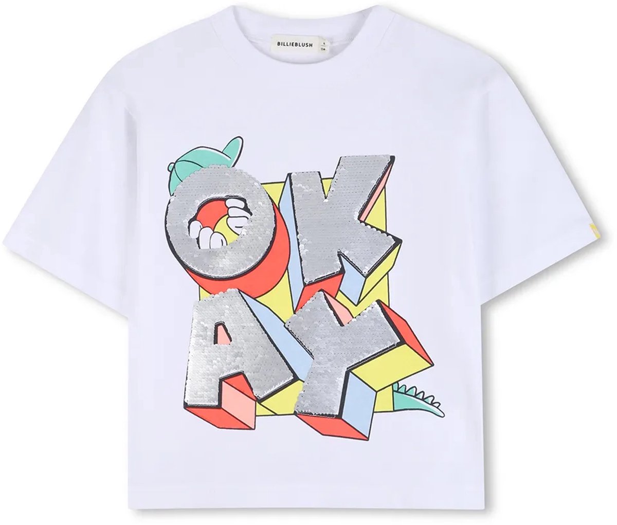 Billieblush U21695 T-shirt Met Korte Mouwen Wit 8 Years Jongen