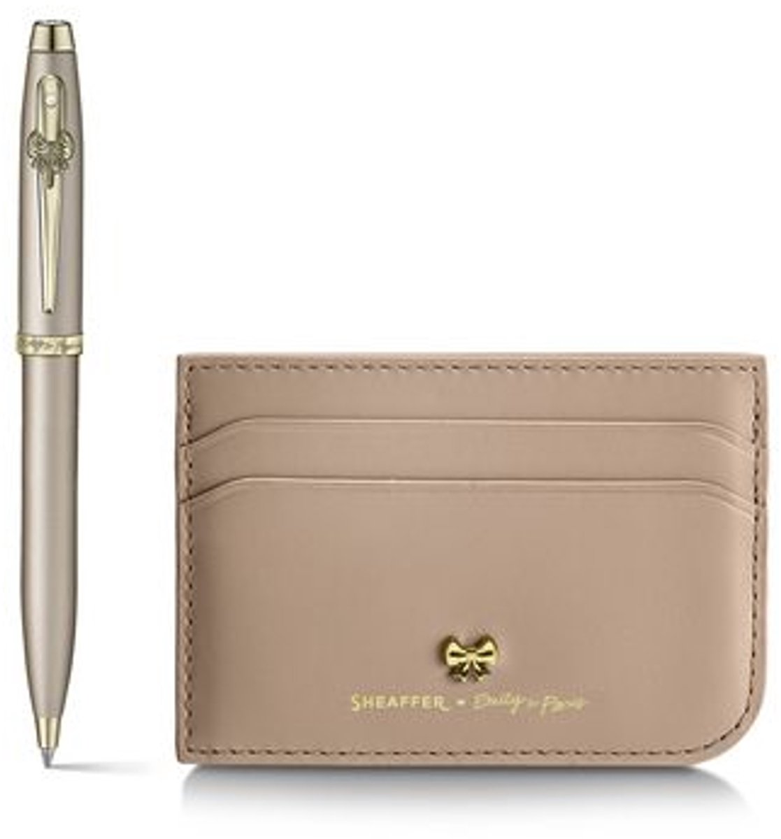 Balpen Giftset Sheaffer EMILY IN PARIS 100 9377 Champagne gold champagne gold trims met creditcardhouder