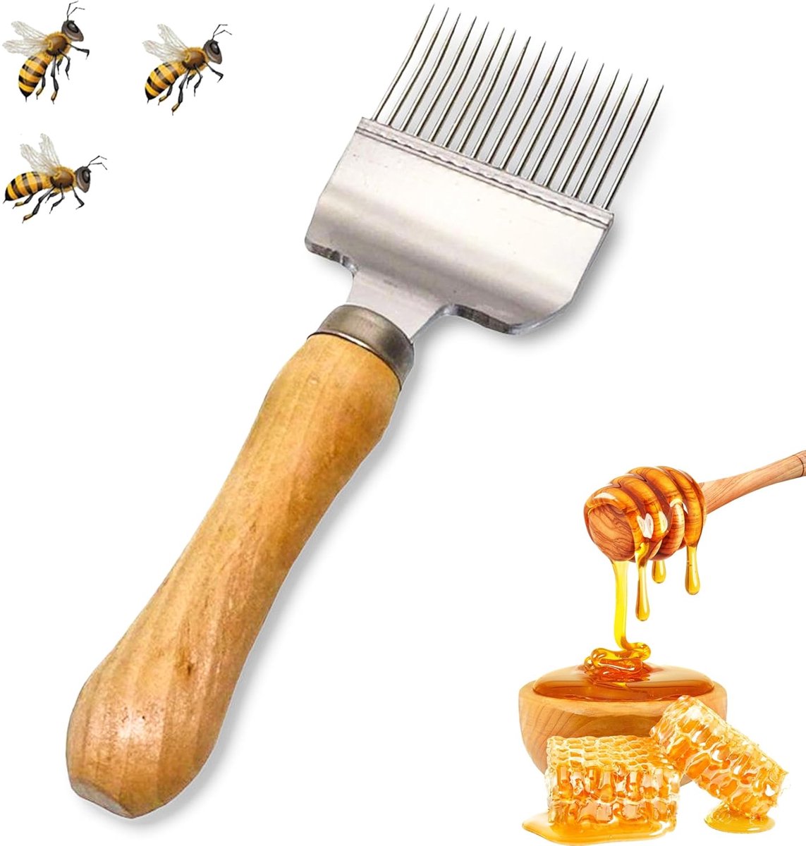 Honing Ontdekkingsvork - Imker Gereedschap - Honing Oogsten - Roestvrij Staal - 25cm Lengte