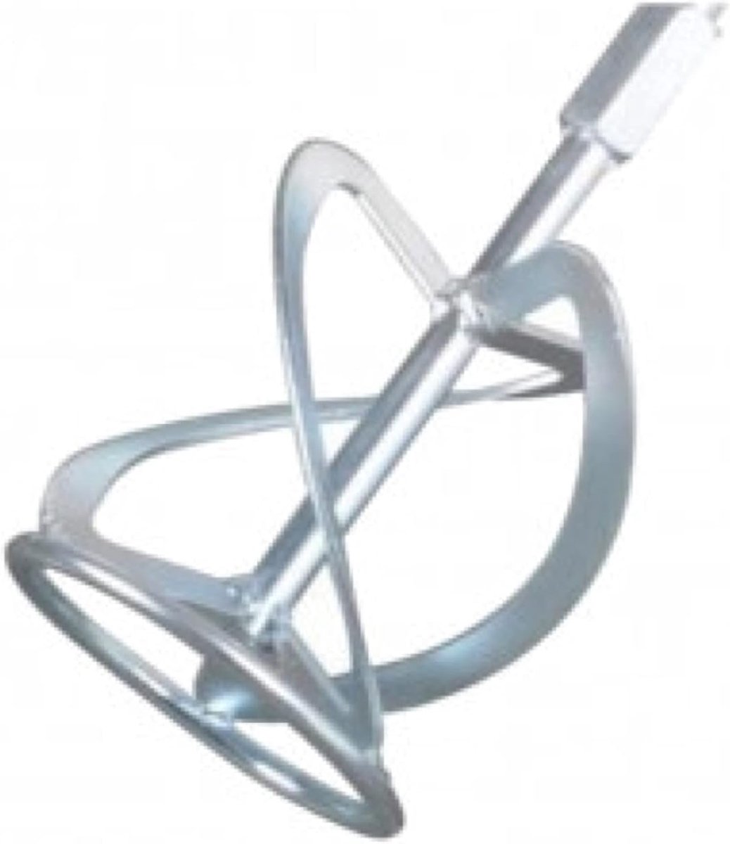 Mixer Opzetstuk - Accessoire Handmixer - Mortel Gips Verf - Snel Eenvoudig Wisselen - 12x12x22cm - Zilver