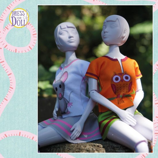 Kleed je pop - Poppenkleding set - Poppen aankleden - Creatieve hobby - 31 x 24 cm - Meerkleurig van Merkloos — afbeelding 3