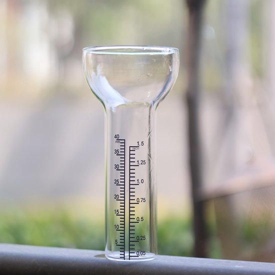 Regenmeter (zonder grondpen) — 17,5 cm — Glas — Specifiek voor tuinieren — Krasbestendig, duurzaam, gekalibreerde meetschaal