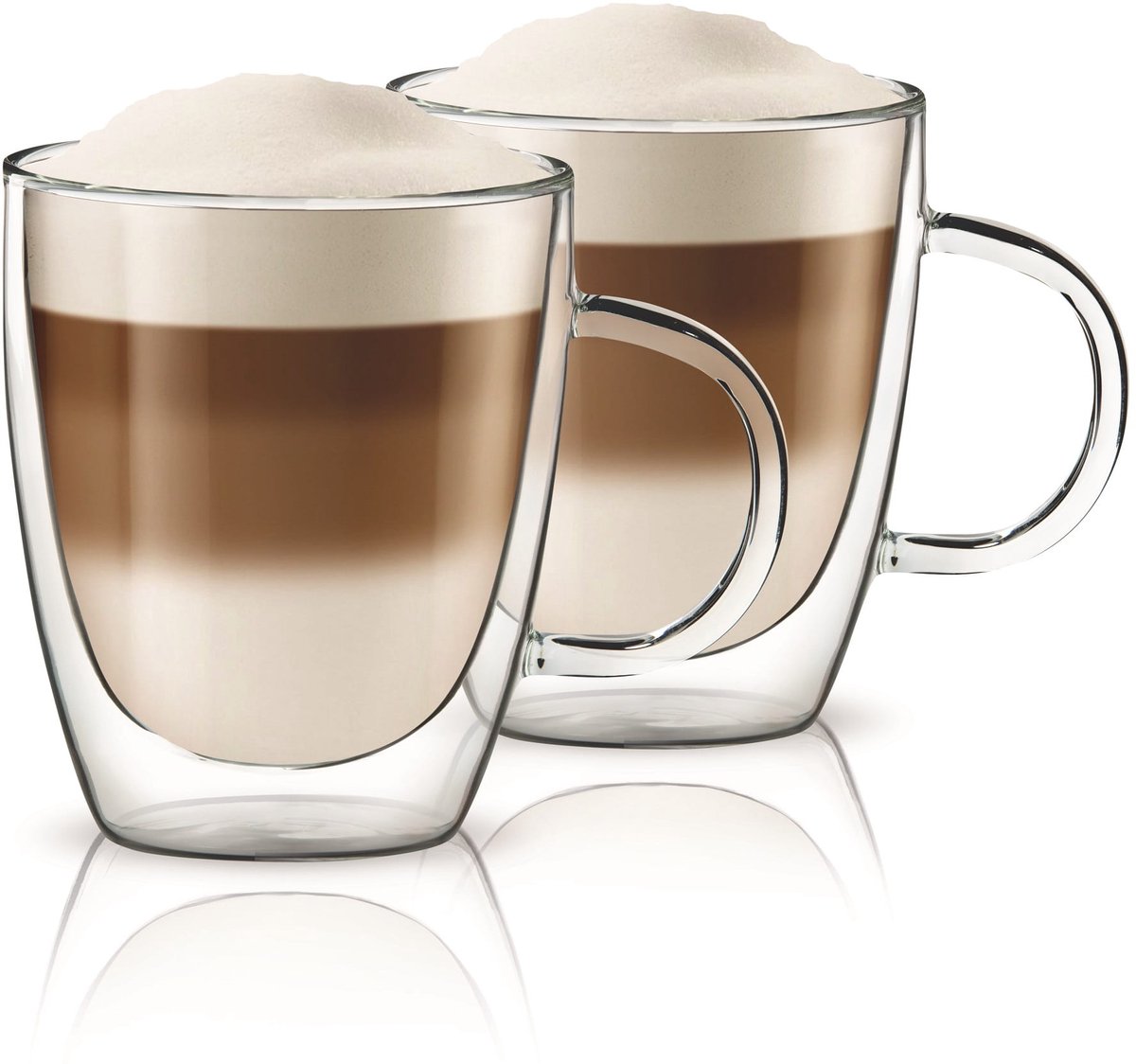 Aqualogis Glass Serie - Thermische Glazen - 300ml - Borosilicaatglas - Dubbelwandig