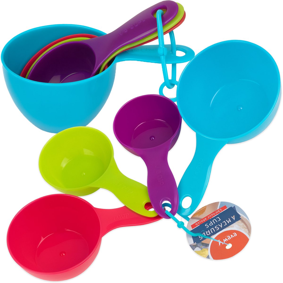 Everychef - Keuken Maatlepels Set - 4 Stuks - Veelzijdig - Compacte Opslag