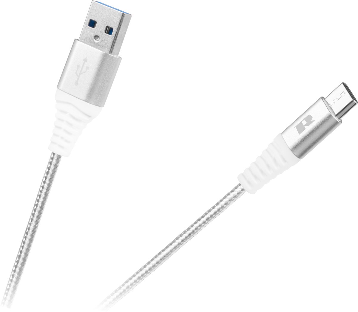 Rebel USB-C Serie - USB Kabel - Snelladen - 100 cm - Wit