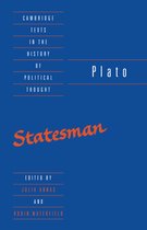 Boek 'Plato: Statesman'. Blauwe kaft met rode letters. Tekst: Cambridge Texts in the History of Political Thought.