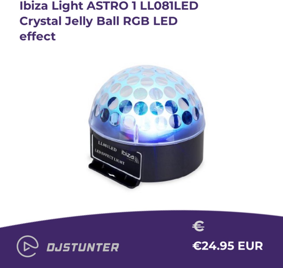 Led discolamp muziekgestuurde kleuren bal (LL081LED)