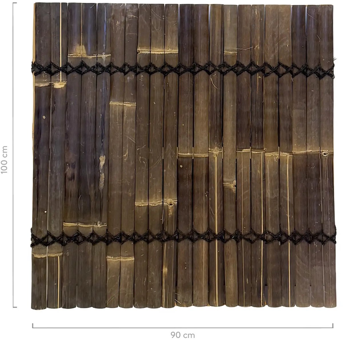 Masters of Bamboo® Bamboe Schutting Budget - 90 x 100 cm - Zwart - Tuinscherm / Bamboe scherm / Balkonscherm