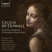 Albumhoes met een schilderij van een vrouw, met de tekst 'Cecilia McDowall Da Vinci Requiem 70 Degrees Below Zero'.