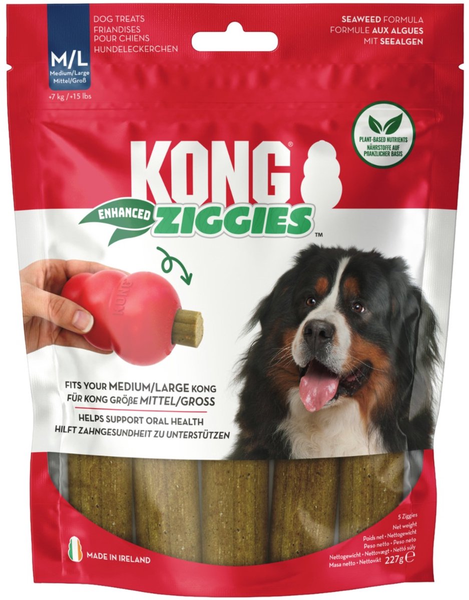 Kong Ziggies - Hondensnacks - Natural 227 g 5 stuks M/L