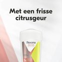 Rexona Maximum Protection deodorant stick met de tekst "Met een frisse citrusgeur".