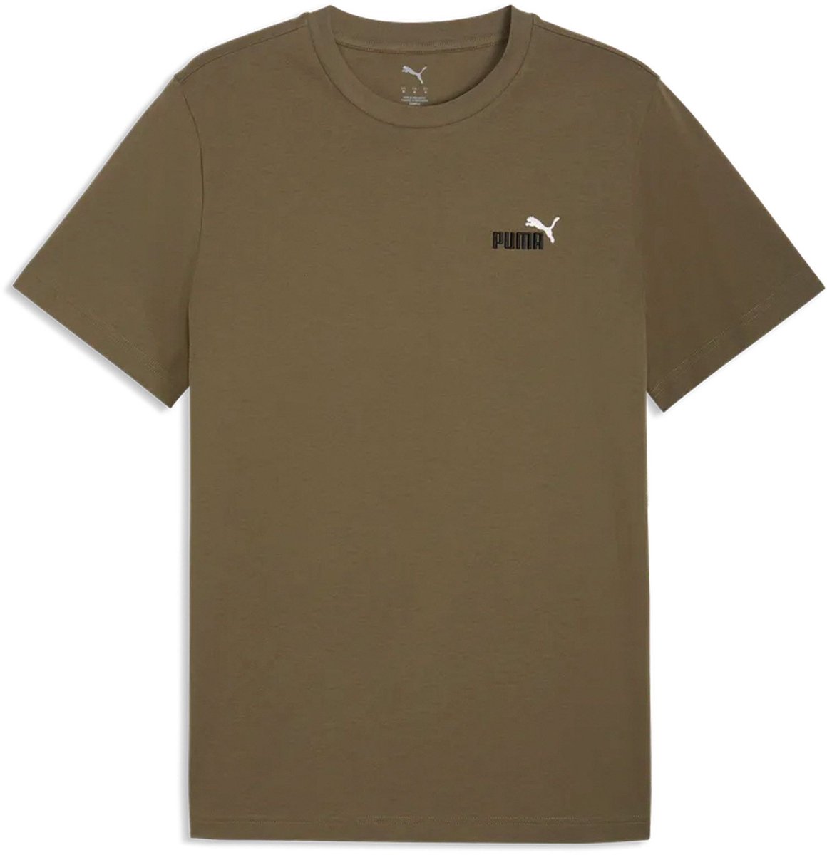 Puma Essentials 2 Color Small No. 1 Logo Shirt Heren Groen